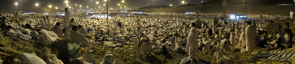 The open ground of Muzdalifah between Mina and Arafat